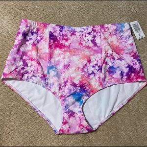 Torrid size 2 high waist tie dye swim bottom